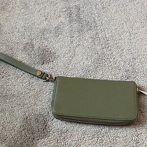 Jewell Olive Green Wristlet